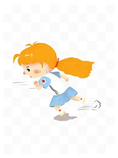 闪电快跑疾跑的小女孩gif动图