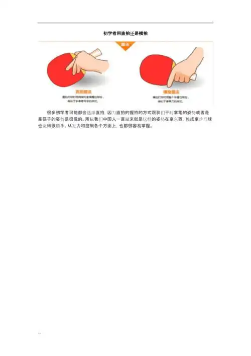 初学者用直拍还是横拍
