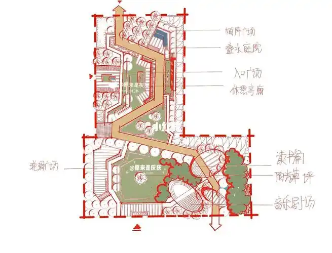 校园绿地设计#风景园林考研  #23考研  #考研快题  #南林风景园林快题