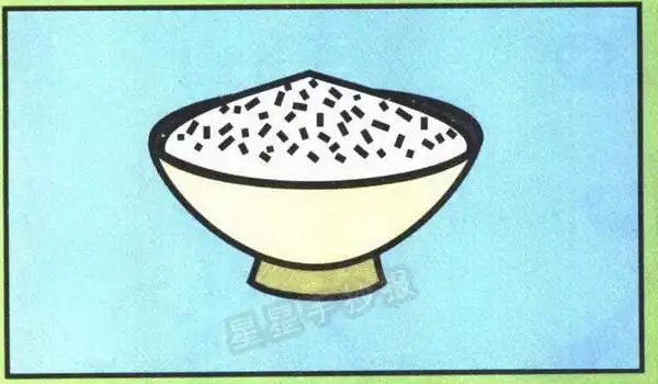 米饭简笔画