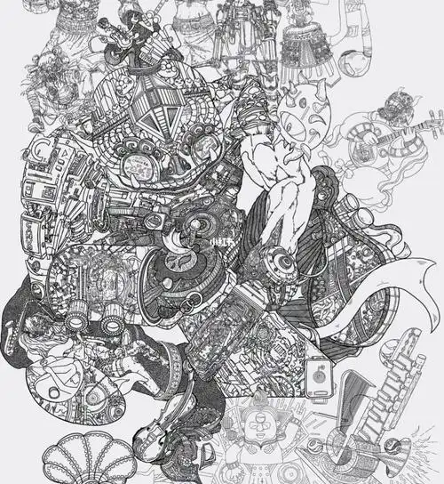 赛博朋克科技机械插画