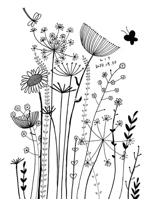 控笔练习花丛04