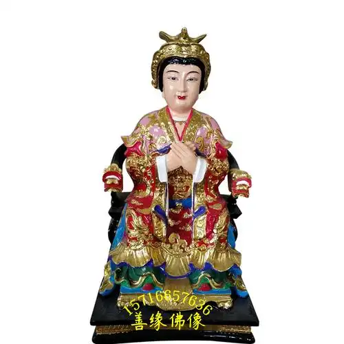 十二老母神像图片树脂玻璃钢彩绘贴金河南佛像厂直销