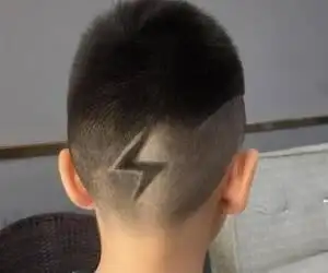 4一6岁儿童发型男闪电头发造型图案大全