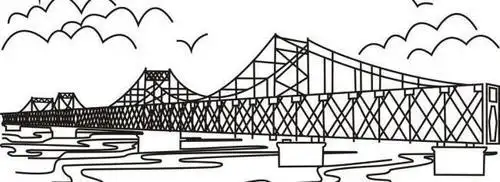 yatsu鸭绿江大桥简笔画丹东鸭绿江大桥鸭绿江桥简笔画鸭绿江桥简笔画