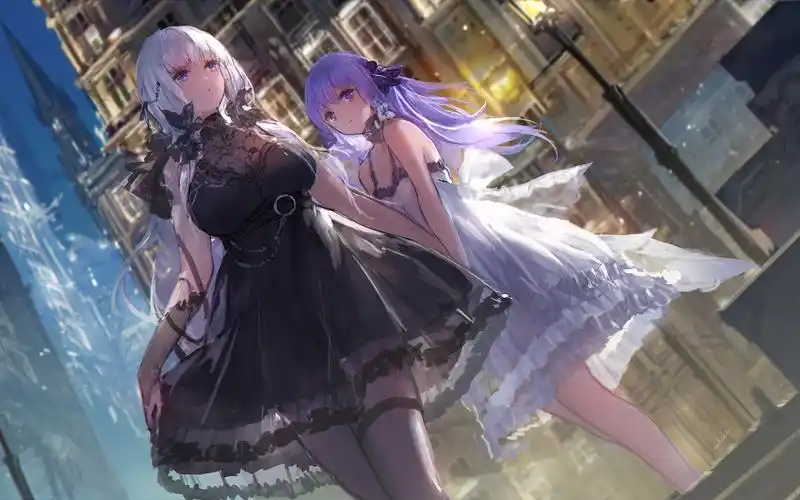 二次元动漫萌妹高清桌面壁纸-卡通动漫-手机壁纸下载-美桌网