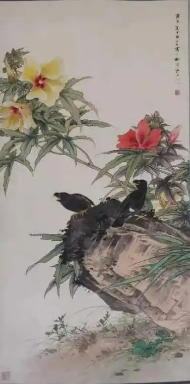 花鸟大师田世光先生工笔佳作!美翻了! - 抖音