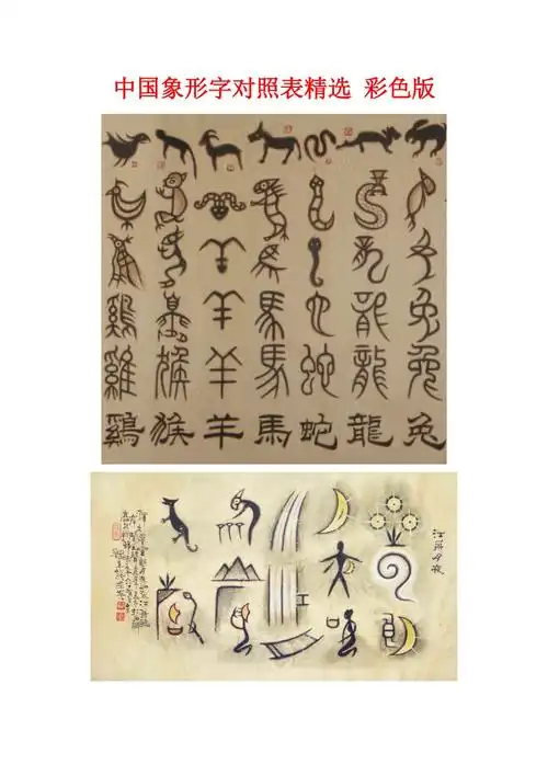 中国象形字对照表彩色版.doc