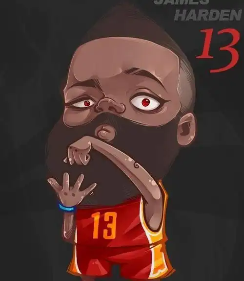哈登头像哈登的胡子多值钱大约得打四个赛季吧