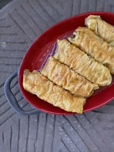 七彩之扣做的上海黄酱(豆腐衣包肉)