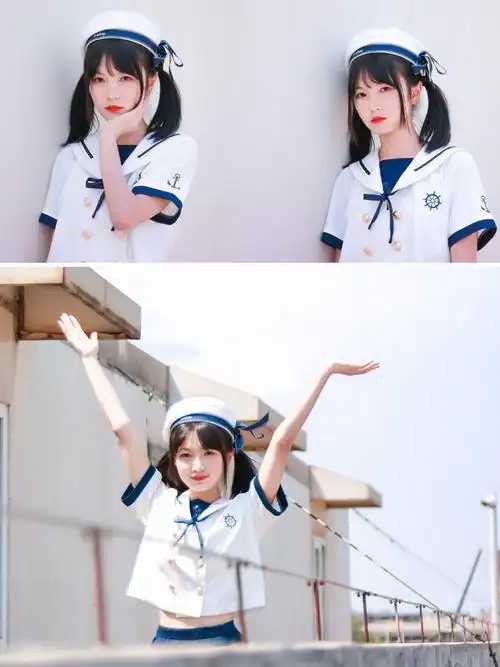 正版航海少女jk制服裙套装长袖水手服日系校服女海军风中间服短裙