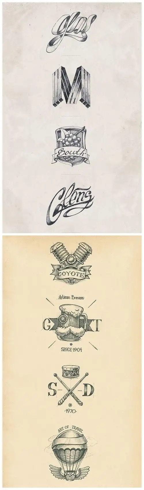 精致的手绘logo设计欣赏 #标志分享#-堆糖,美好生活研究所