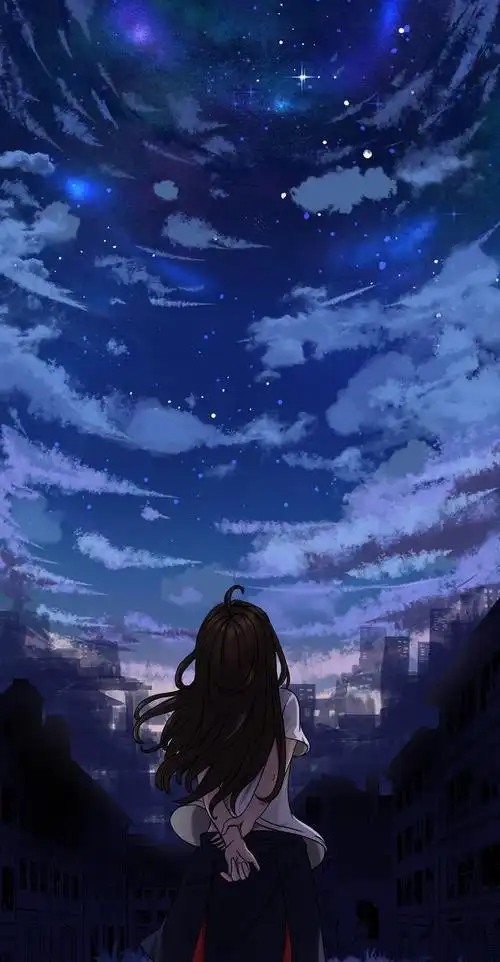 超美超治愈的动漫插画壁纸我想起夕阳下的奔跑