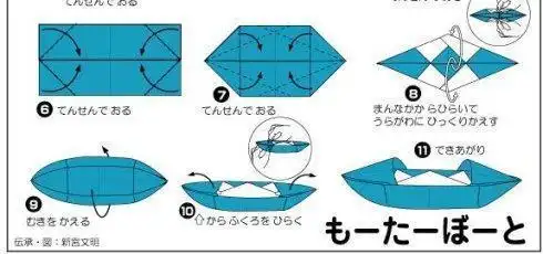 记忆中的小船贺卡手工小船折纸小船满满都是回忆工具原料 正方形