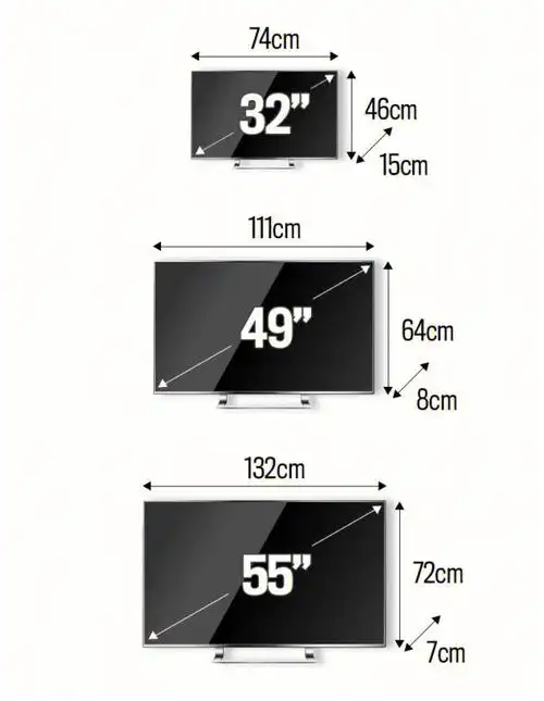 电视尺寸全在这里了家装收藏参考备用
