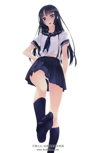 murakami suigun仰视的动漫制服少女插画图集百度云分享下载 224p
