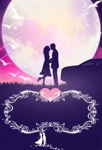 爱情主题海报背景