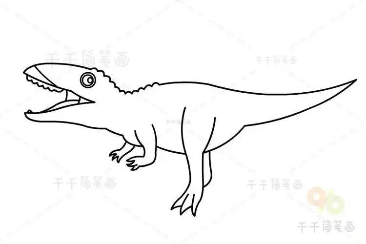 鲨齿龙简笔画怎样画