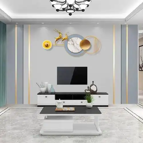100款电视背景墙沙发墙卧室墙背景画墙布.#100款电视背景 - 抖音