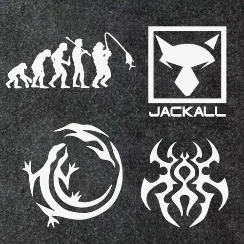 路亚logo鱼轮鱼杆logo贴纸装饰钓鱼爱好者路亚钓箱贴爆护