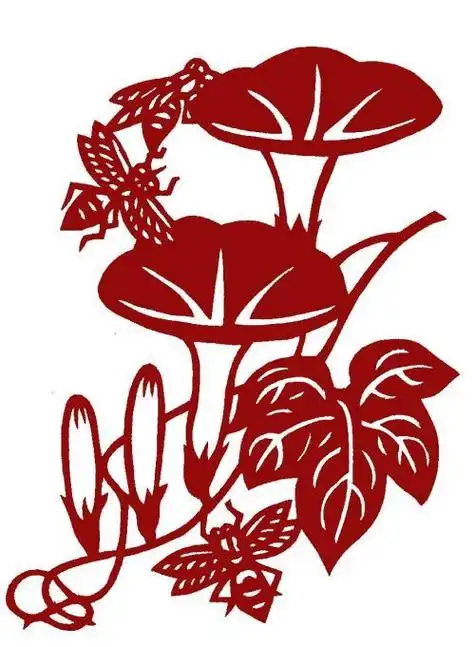 中国花卉剪纸