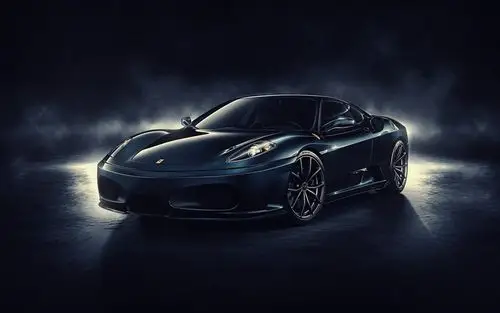 黑色超级跑车法拉利图片壁纸