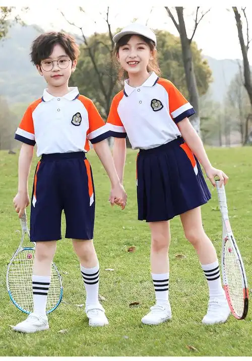 幼儿园园服夏装运动风儿童一二年级班服套装英伦毕业季小学生校服