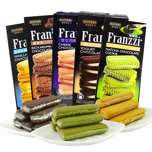 临期零食法丽兹夹心巧克力曲奇饼干抹茶香草多口味休闲食品