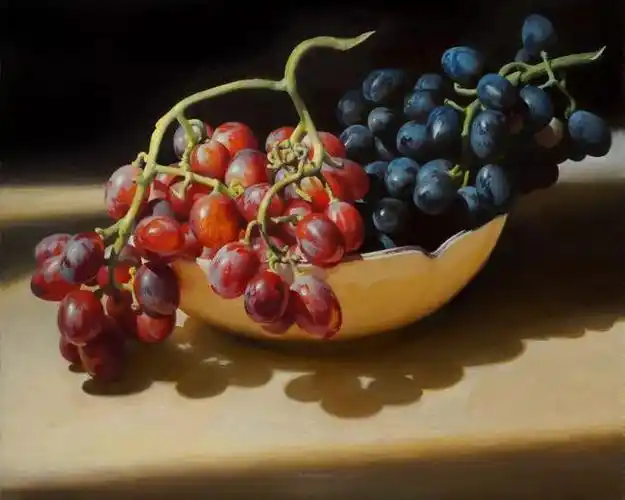 超写实静物水果油画,好诱人!