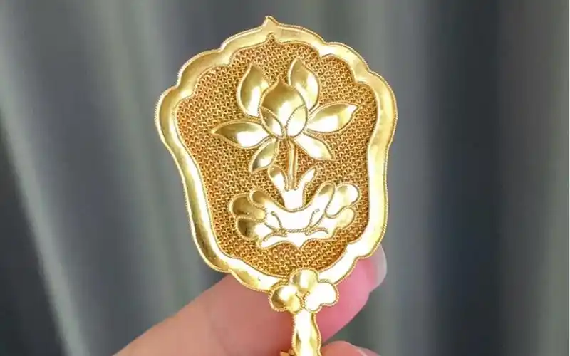 花丝镶嵌教学课程作品 团扇胸针