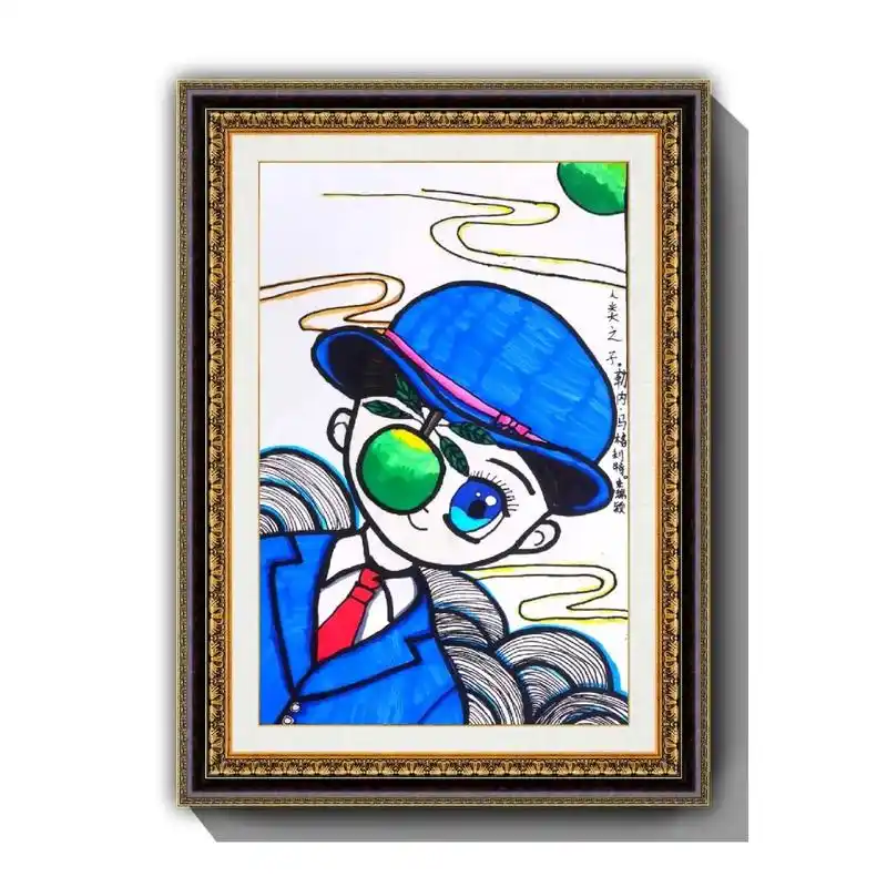 名画改动漫人类之子.#九岁小朋友作品分享 课程主题      - 抖音