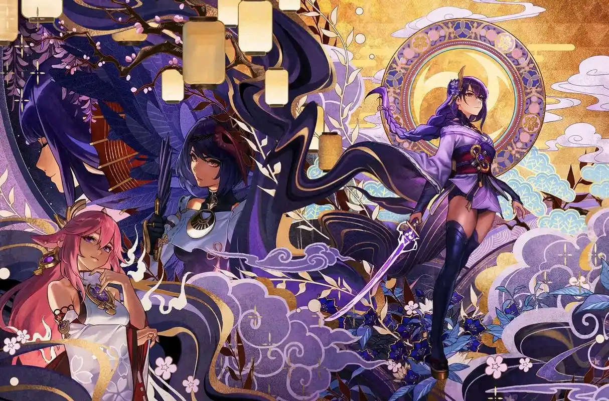 原神 #雷电影与神子壁纸 - 抖音