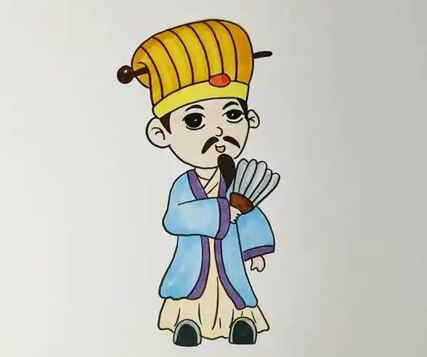 诸葛亮q版简笔画步骤q版诸葛亮头像简笔画图诸葛亮简笔画图片简笔画