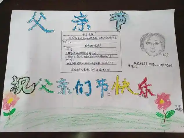 给爸给爸爸的生日日生日手抄报 节日手抄报