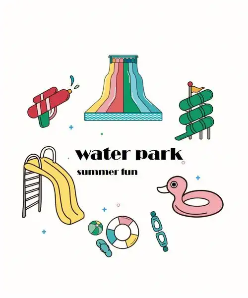 水上乐园嗨一夏  #简笔画教程    #手帐  #插画  #儿童简笔画