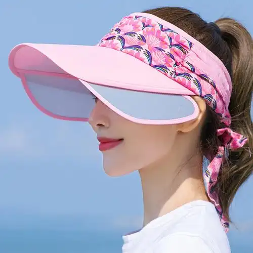遮阳帽女夏韩版防晒防紫外线遮脸大沿大沿帽帽子骑车帽子