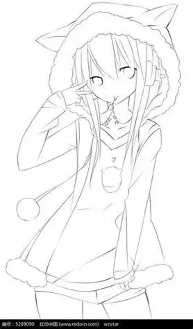 动漫卡通可爱女生简笔画简笔画画法一男一女的简笔画可爱动漫女孩简笔