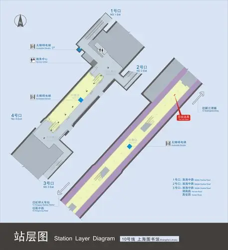 上海图书馆地铁站,上海上海图书馆站地铁几号线/出口/厕所/无障碍电梯