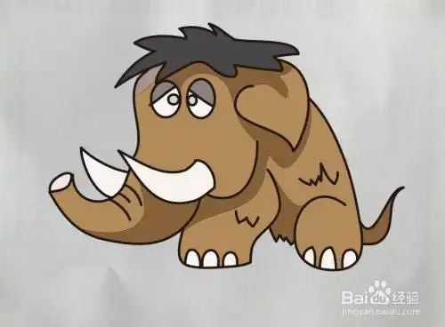 怎样画剑齿象简笔画