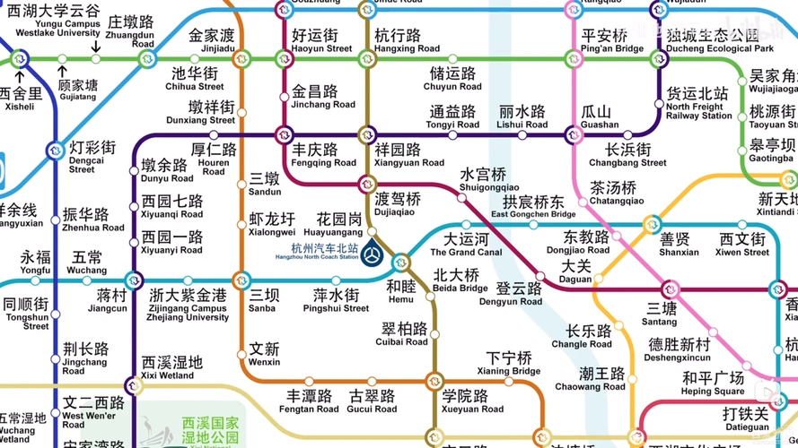 最新最火的杭州地铁2035地铁规划图高清版
