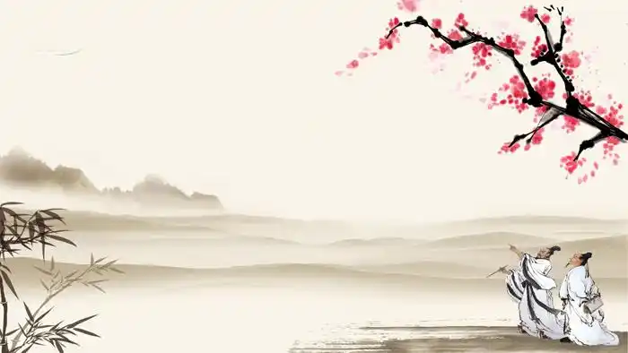 十张古典水墨中国风ppt背景图片