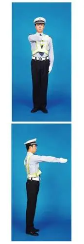 交警手势图解变道信号