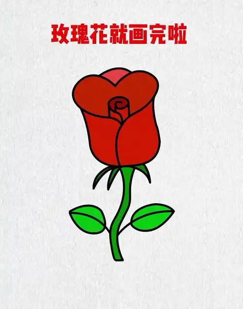 简笔画玫瑰花
