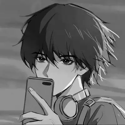 动漫男主头像黑白高清帅气图片