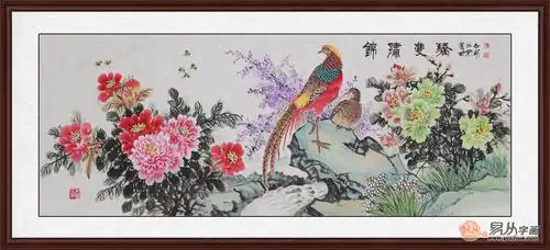 床头上挂什么字画吉祥 清新富贵牡丹图值得选择