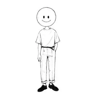 的男生头像简笔画图片简笔画ins风 图源微博中分发型的男孩头像简笔画