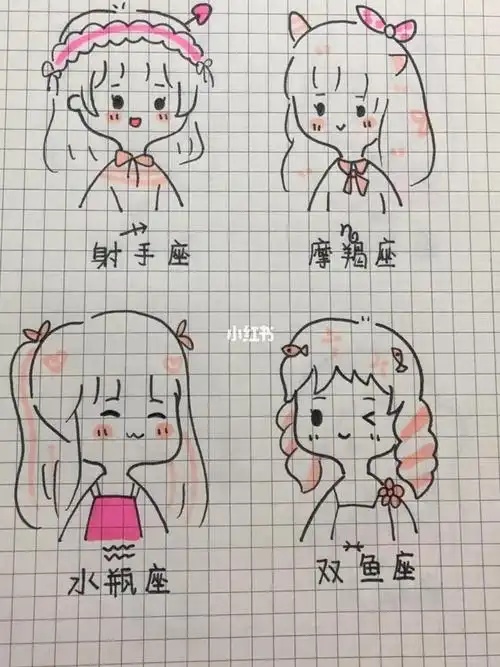 小伶玩具 十二星座简笔画之手绘超美天秤座娃娃怎么样画十二星座简笔