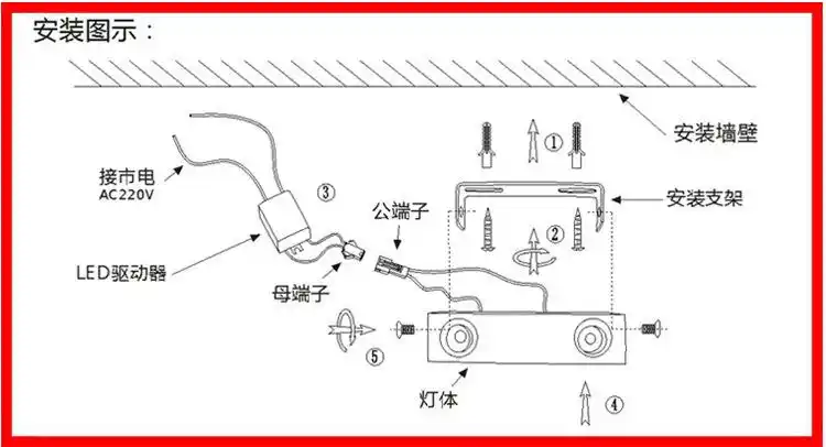 中山古镇灯具米琪琳灯饰led室内床头壁灯2/3/4w三角形铝灯具批发