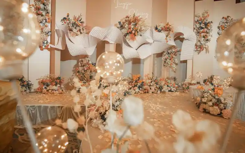 纯布幔婚礼香槟色婚礼5699元