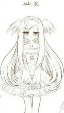 十二星座手绘素描少女〔萌图〕*